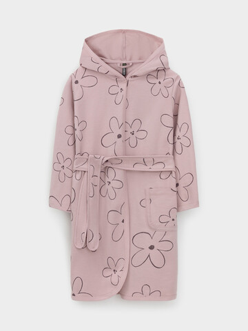 халат  для девочки  К 5763/розово-сиреневый,контурные цветы