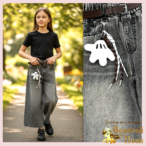 Джинсы девочке (3-8) 260115-J5065