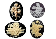 Силиконовые молды Камеи ангелы набор 4 шт