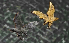 Силиконовый молд Орел левый и правый