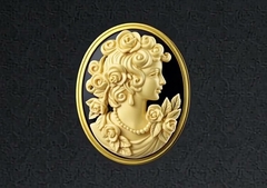 Силиконовый молд Камея Девушка № 34