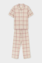 пижама  для девочки  КБ 2829/бежевый,текстильная клетка
