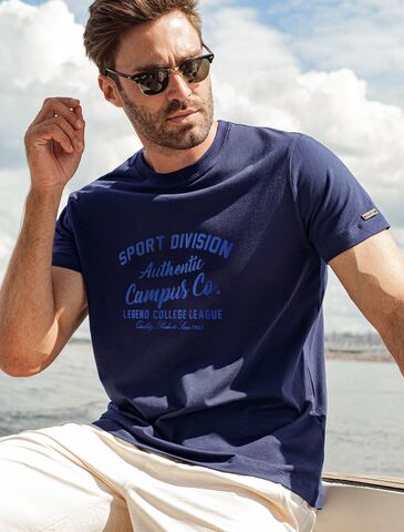 Футболка из премиального хлопка с авторским принтом  U49.033 (108941)