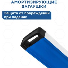 Уровень строительный КОБАЛЬТ 1000мм, профиль 28 x 66мм, толщ.стенок 1,5мм, 3 глазка, 1 рук-а, 2 фрез.грани, для тяжёлых усл.экс-ии (916-516)