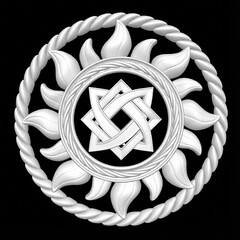 Силиконовый молд Славянский Оберег звезда Руси (Квадрат Сварога) в солнце