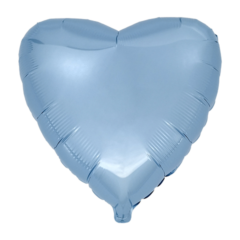 Воздушный шар Сердце 44см (Голубое) Пастель