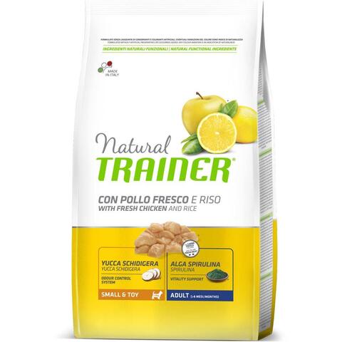 Trainer Natural Small&Toy сухой корм д/взрослых собак мелкие/миниатюрные порода (курица/рис) 800 гр