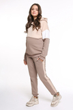 Утепленный спортивный костюм для беременных и кормящих 13420 пудра-персик-тофу