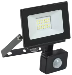 Прожектор СДО 06-20Д светодиодный черный с ДД IP54 6500K IEK LPDO602-20-65-K02