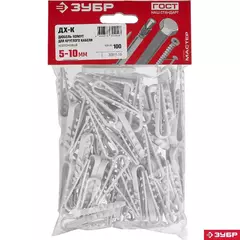 ЗУБР ДХ-К, 5 - 10 мм, нейлон, 100 шт, дюбель-хомут для круглого кабеля (30911-10)