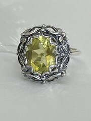 Лафар-лим кварц (кольцо из серебра)
