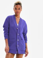 Удлиненный кардиган оверсайз на пуговицах