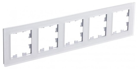 Рамка на 5 постов. Цвет Белый. Schneider Electric(Шнайдер электрик). AtlasDesign Nature. ATN330105