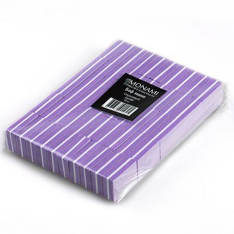 Баф (ластик) мини 180/180  сиреневый (Пачка 50 шт.)