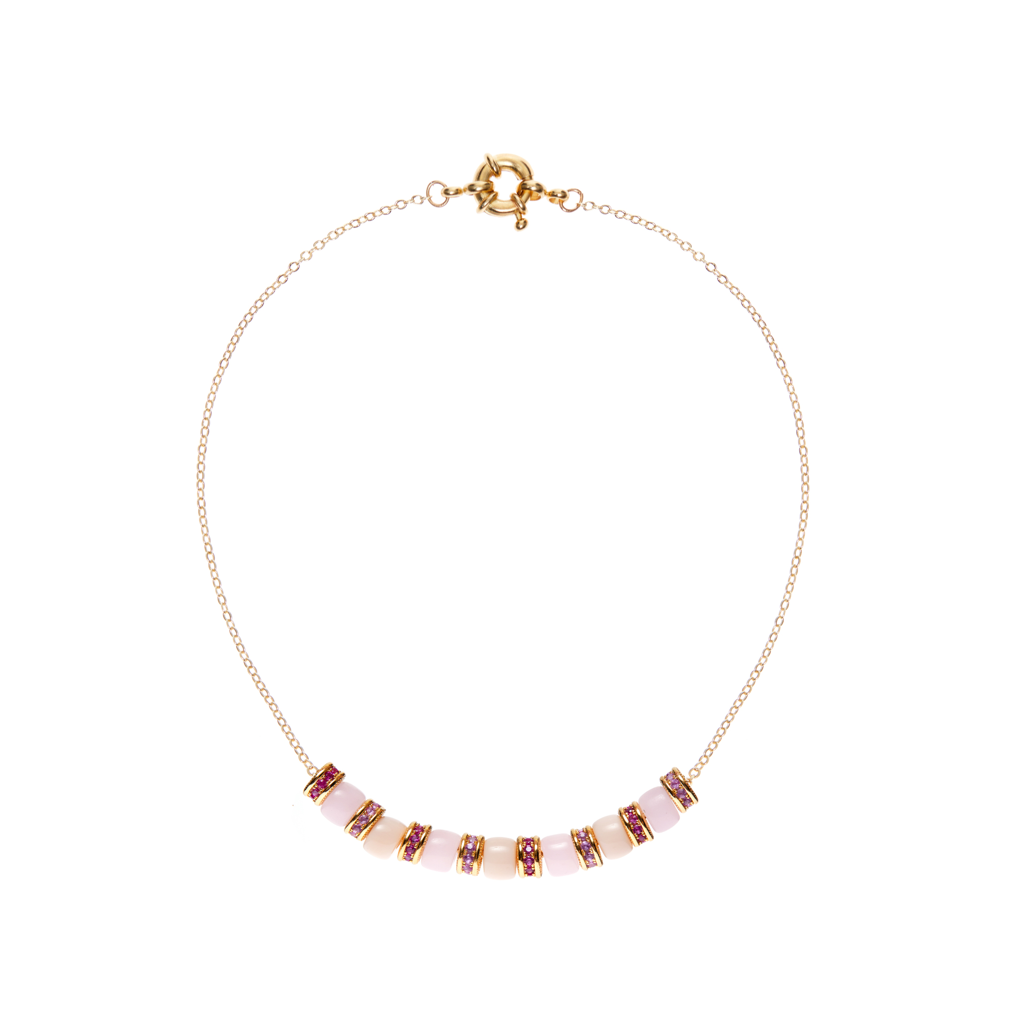 HOLLY JUNE Колье Beads Necklace – Pink holly june колье pink and yellow crystal pearl necklace