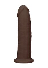 Коричневый фаллоимитатор без мошонки Silicone Dildo Without Balls - 22,8 см. - 