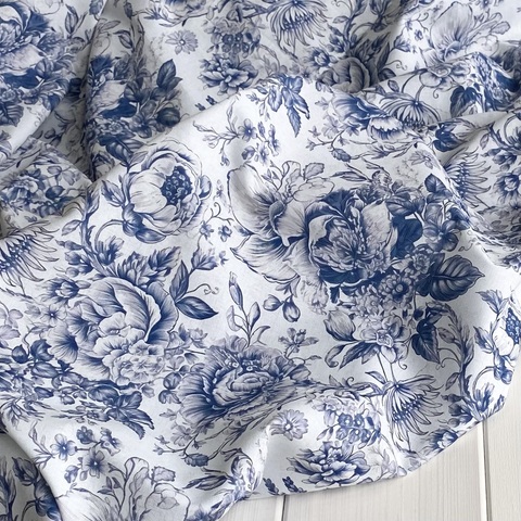 В ПУТИ, ТУАЛЬ ДЕ ЖУИ, ЦВЕТЫ, 100% хлопок