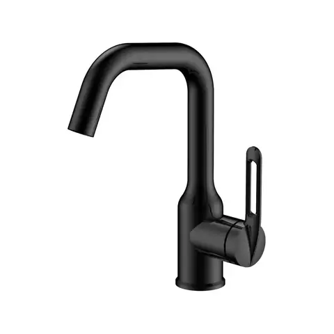 Смеситель для раковины Haiba HB10825-7 нержавеющая сталь черный