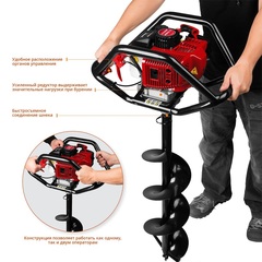 ЗУБР d 60 - 250 мм, 52 см3, 2 оператора, мотобур (бензобур) (МБ2-250)