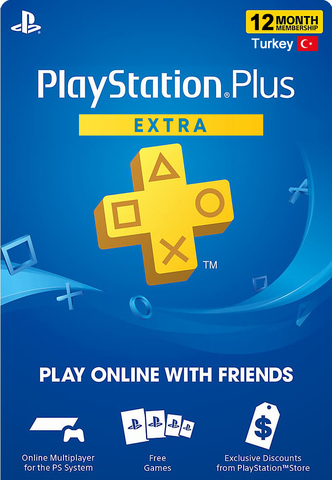 Playstation Store Турция: 12-месячная подписка PlayStation Plus Extra [услуга покупки подписки в аккаунт PSN Турция]