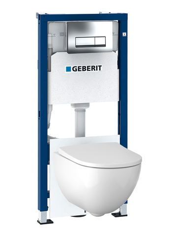 Geberit Acanto Rimfree 500.128.21.A Инсталляция с унитазом