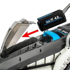 Газонокосилка аккумуляторная DDE BlueTech LMB 3840 (ширина 38 см, высота 25 - 75 мм, сборник, без ЗУ и АКБ)