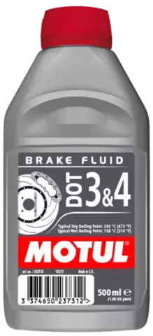 Тормозная жидкость DOT 3&4 Brake Fluid 0,5л