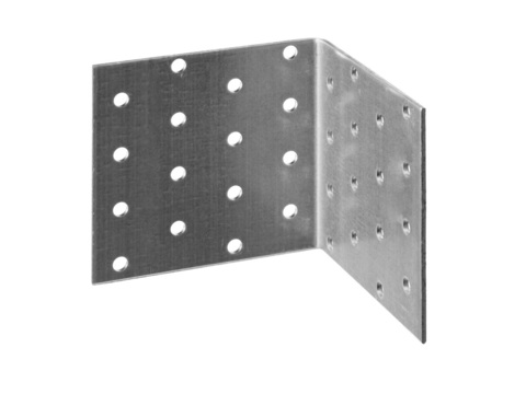 ЗУБР УКР-2.0, 100 x 100 x 100 x 2 мм, цинк, равносторонний крепежный уголок (310206-100-100) (20 штук)