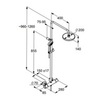 Душевая система внешнего монтажа 126 см с термостатом с верхней лейкой 20х20 см Kludi Logo 6809505-00
