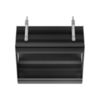 Gessi BINARIO Профиль линейный 460 мм., для 2 модулей, установка Shift-Fix, цвет Black XL 61004#299