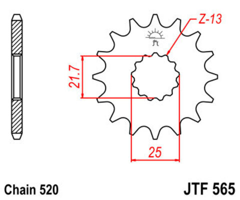 Звезда ведущая JTF565 15RB