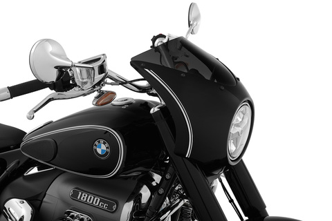 Обтекатель фары »Rock ’n‘ Roll« BMW R18, черный с белой полосой