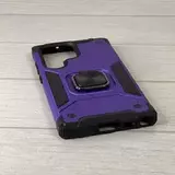 Противоударный чехол Strong Armour Case с кольцом для Samsung Galaxy S23 Ultra (Фиолетовый)