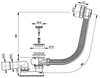 Сифон для ванны автомат комплект, металл Alcaplast A55K-80-RU-01