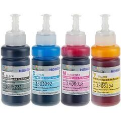 Набор чернил DCTEC для Epson Ecotank L3218, L3219, L3251, L3253, L3255, L3256, L3258, L3266, L3267, L3268, L3269. 4 x 100 из 4 цветов по 70 мл