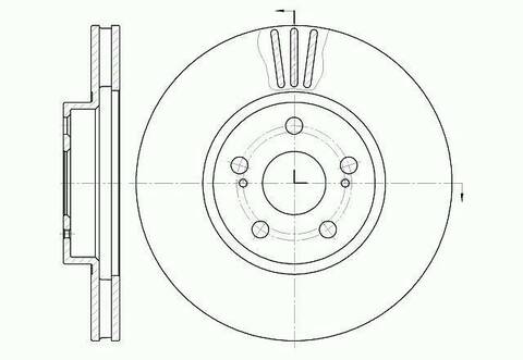 Диск тормозной вентилируемый G-brake  GR-02742