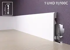Плинтус дюрополимерный под покраску Solid 1 UHD11/100С Белый 100х14х2400 мм
