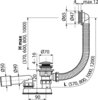 Alcaplast A505CKM-120 Сифон для ванны CLICK/CLACK, металл