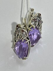 Сангрия (серьги из серебра)