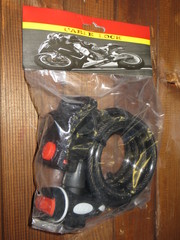 Кабельный замок SL529, 10мм *180 см, с кронштейном