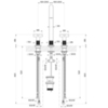 Gessi INCISO Смеситель для раковины на 3 отверстия с донным клапаном, излив 160мм, h=314мм, цвет: finox 58115#149