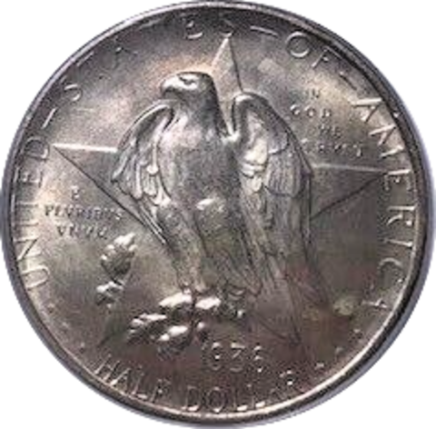 50 центов Texas 1936 г. Двор S