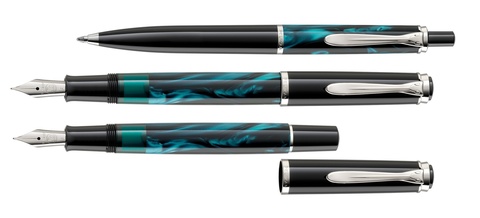 Ручка перьевая Pelikan Elegance Classic  M 205 SE 2021, Petrol-Marbled, F (818582)