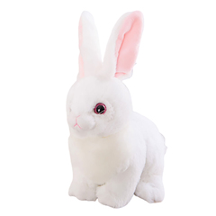 Игрушка Заяц длинные уши белый 40см
