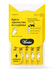 Vividus крем-лакомство для кошек и котят с курицей, стики - 5 шт