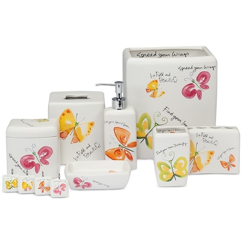 Емкость для косметики с крышкой Creative Bath Flutterby