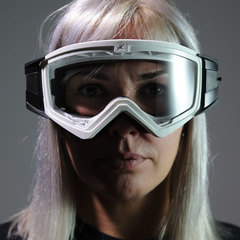 Очки кроссовые ARIETE MUDMAX GOGGLES, белый, прозрачная линза без пинов 14940-BSB