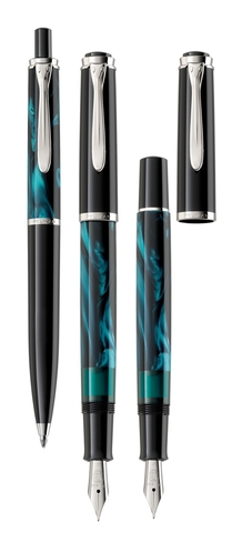Ручка перьевая Pelikan Elegance Classic  M 205 SE 2021, Petrol-Marbled, F (818582)