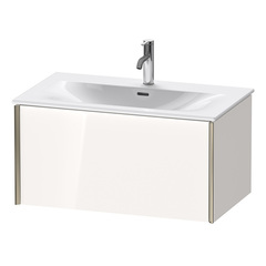 Duravit XViu Тумба подвесная 610x800x480мм, для раковины #234483, 1 ящик, цвет: белый глянцевый/champagne matt XV40340B122 фото