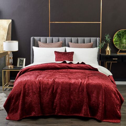 Плед 220х240 Sofi De MarkO Ундина бордовый